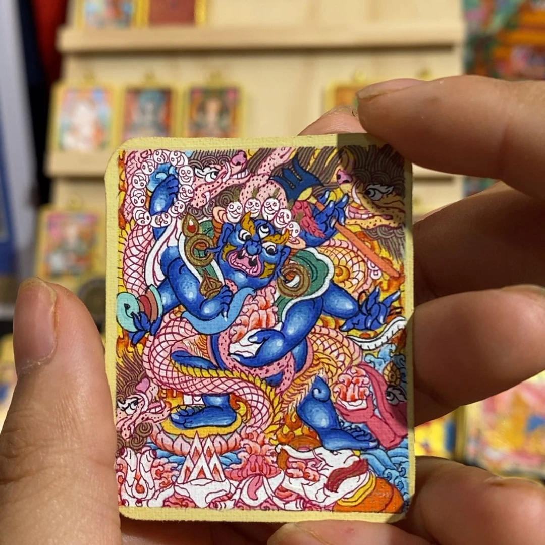 吊坠纯手绘唐卡作品