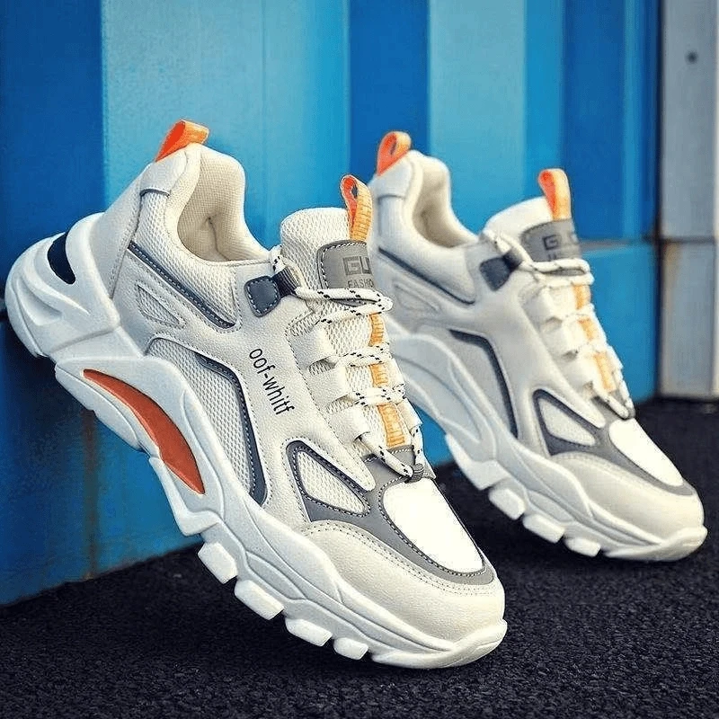 024.5JS男鞋新款夏季透气运动鞋时潮鞋老爹鞋男新款网面跑百搭