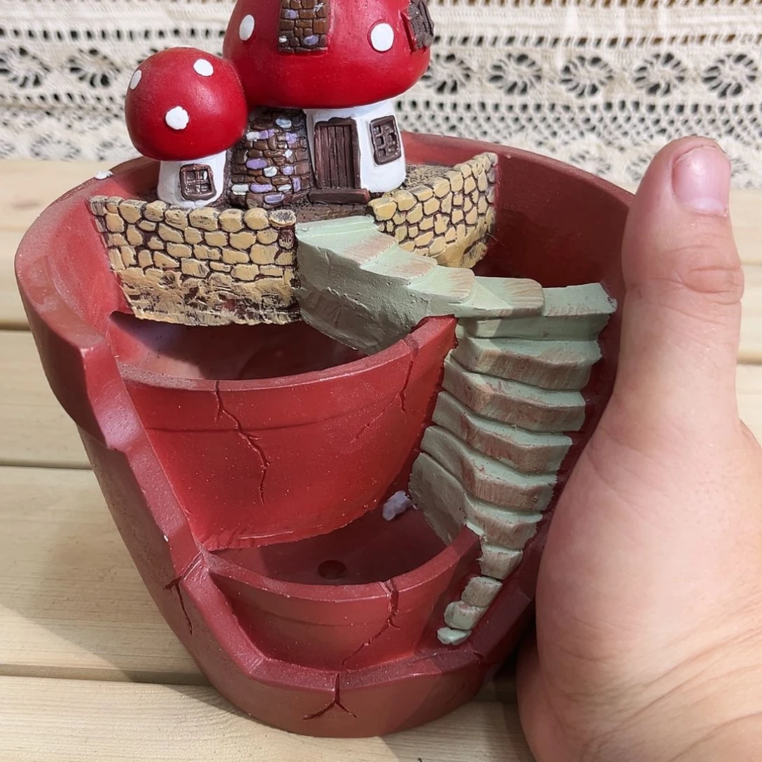 合成树脂宇****骨蘑菇盆