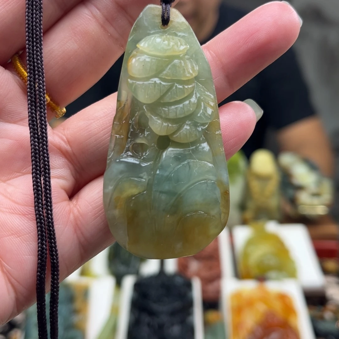 岫玉未镶嵌挂件挂件