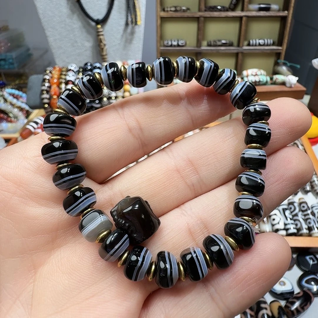 玛瑙/玉髓颈饰未镶嵌心***理