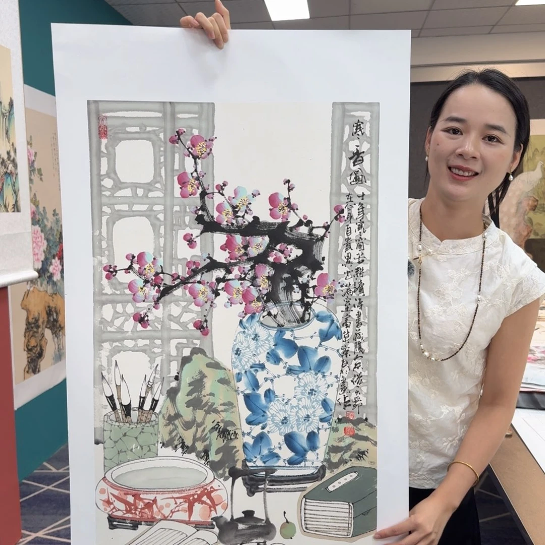 国画国画作品山水花鸟