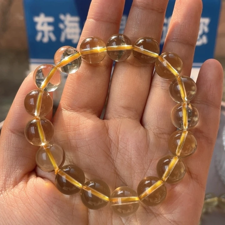 水晶手串未镶嵌˚****纯净体黄水晶