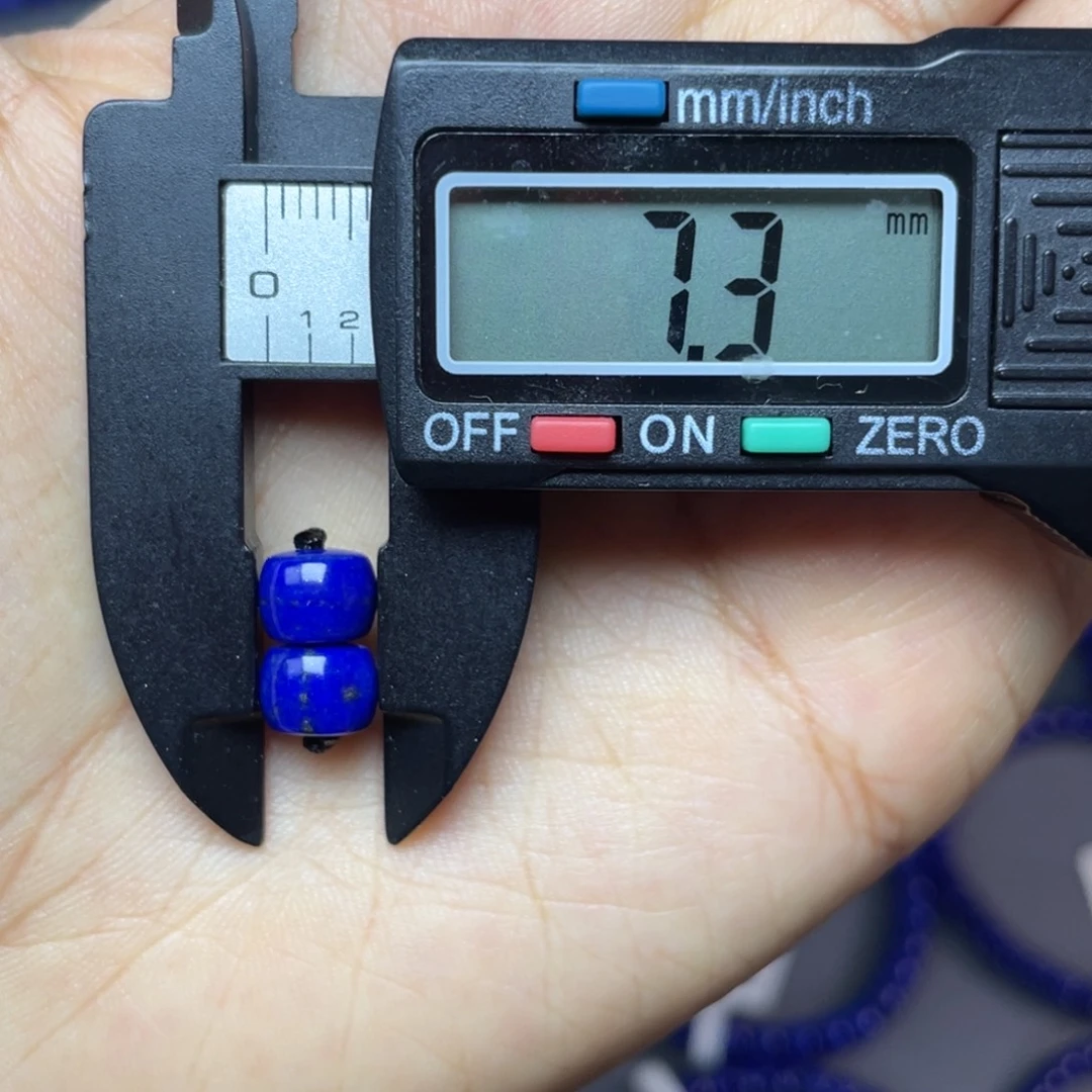 未镶嵌青金石7×5mm老型直切对珠配饰