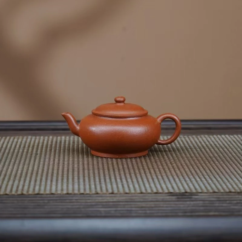 XJ红降坡[扁宫灯150CC]原矿手工紫砂壶