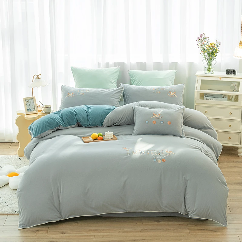 年少有为—秋冬保暖亲肤磨毛四件套婴幼儿A类，可裸睡