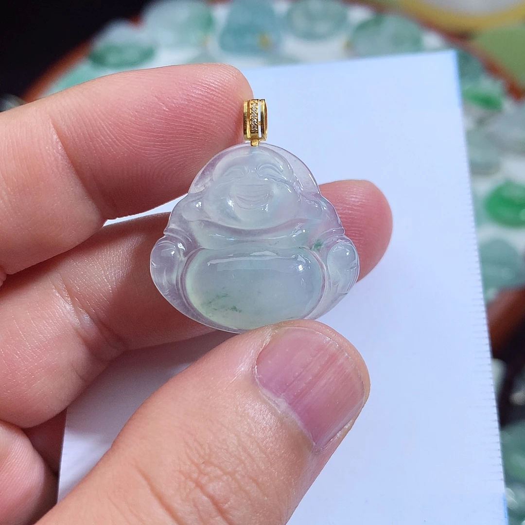 翡翠未镶嵌颈饰佛公