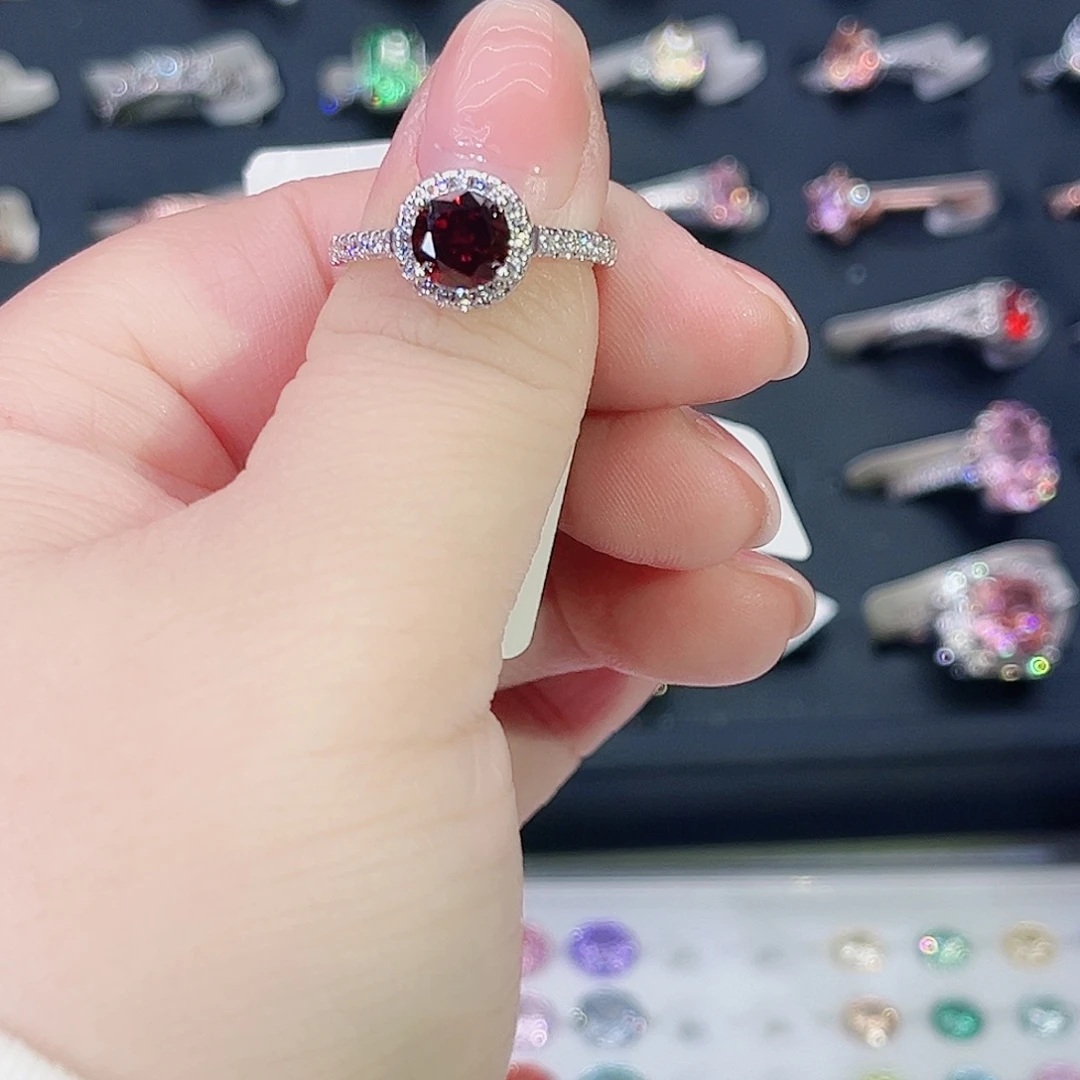 莫桑石非金属SH公主圆包一卡血红-10