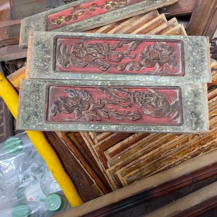 【闪购商品】香榧木文***播老木雕花板艺术