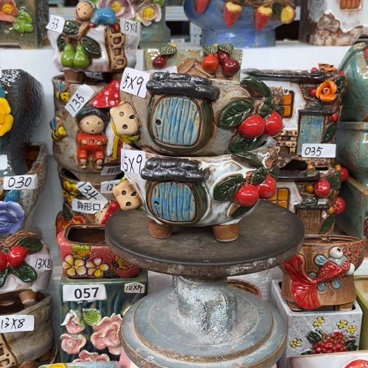 紫砂花盆粗陶材质多肉花盆