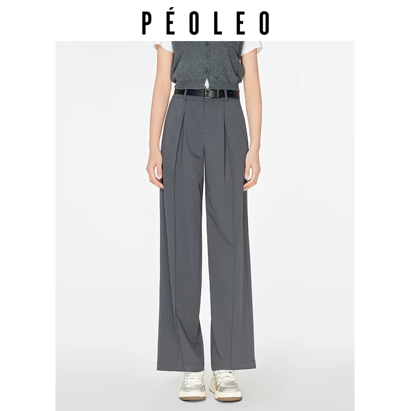 飘蕾2025秋季新款时尚气质直筒长裤女舒适通勤休闲裤PK6314014