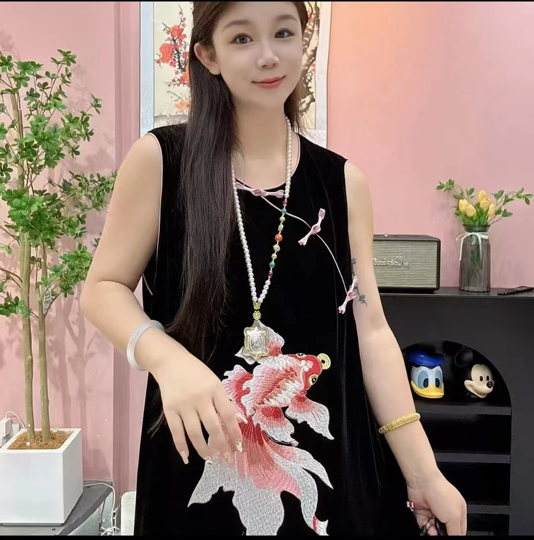 新中式重工刺绣复古高级感时尚气质国风马甲2572