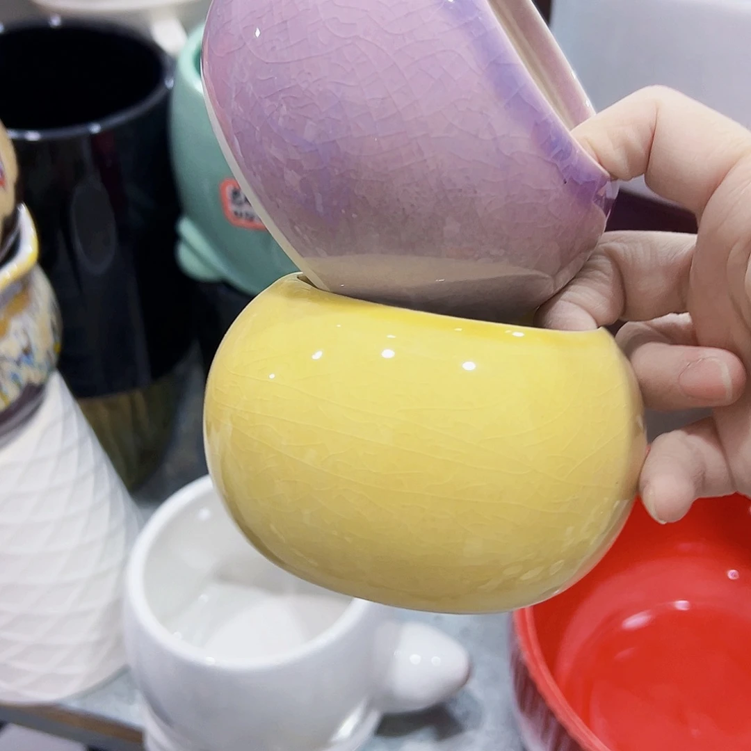 有孔外贸尾单陶瓷花盆凑单10米包邮