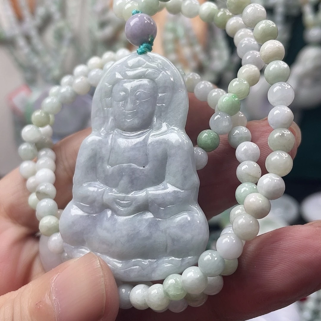 翡翠未镶嵌颈饰毛衣链