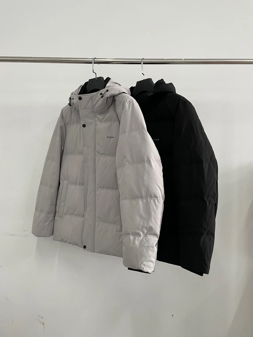 yr631男士冬季新款连帽螺纹收口袖厚款时尚百搭保暖外套