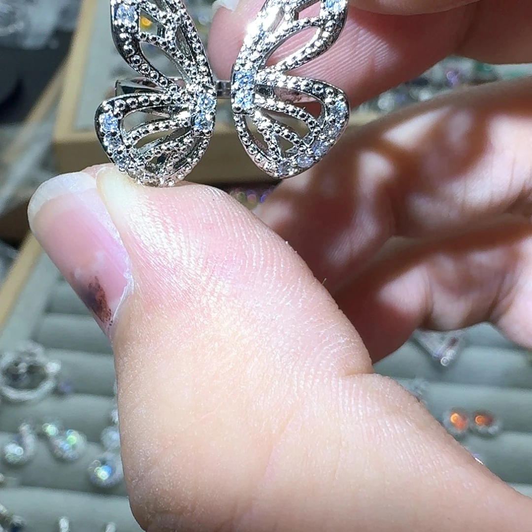 托帕石戒指银S925镶嵌