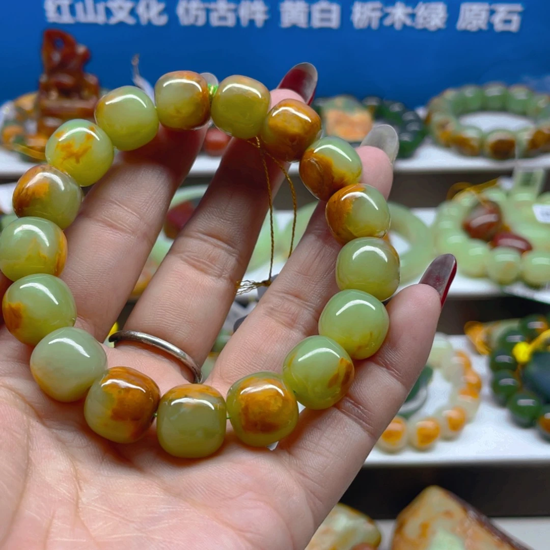 未镶嵌手串透闪石质玉