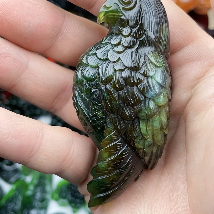 雨***子蛇纹石玉未镶嵌手串