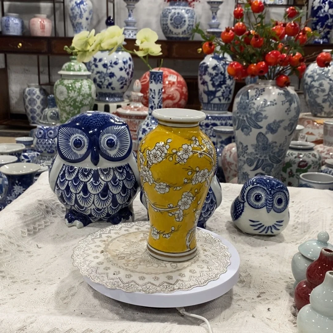 【闪购商品】摆件冰梅桌面花瓶摆件～