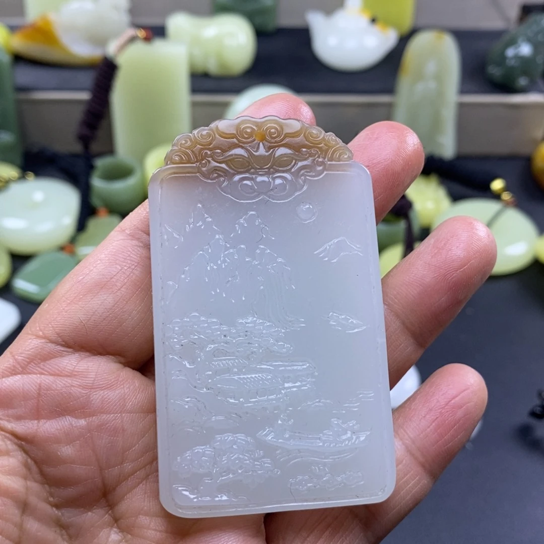 和田玉未镶嵌颈饰