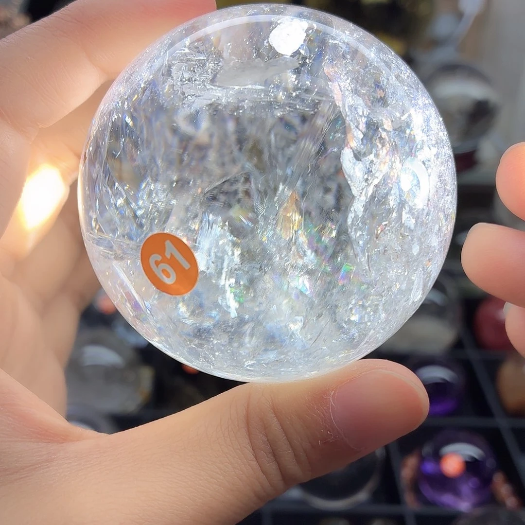 水晶珠宝半成品未镶嵌爆彩66A61