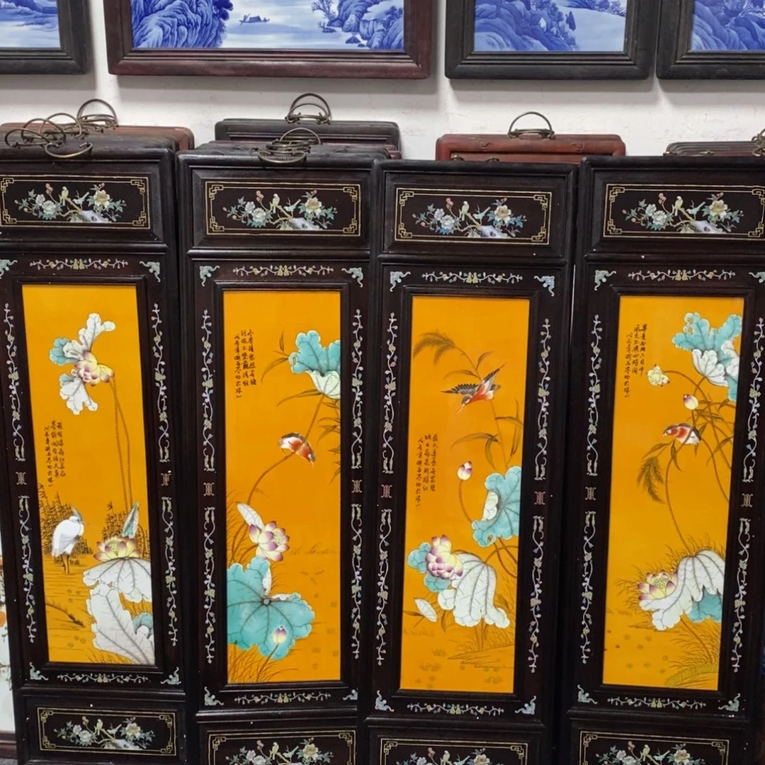 瓷片1.2*36*4景德镇瓷板画柴窑烧制