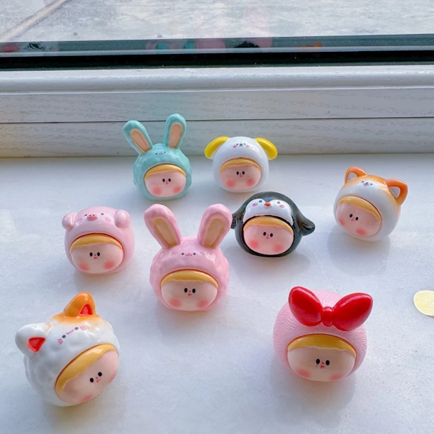 创意可爱李四莉莉丝潮玩萌粒手办 DIY装饰配件迷你车载桌面小摆件