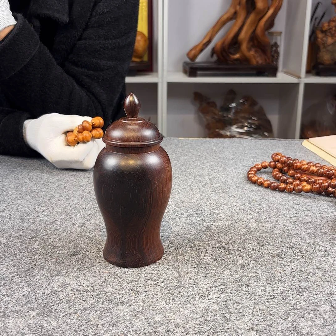 ＊***油花梨木类紫油梨精品将军罐