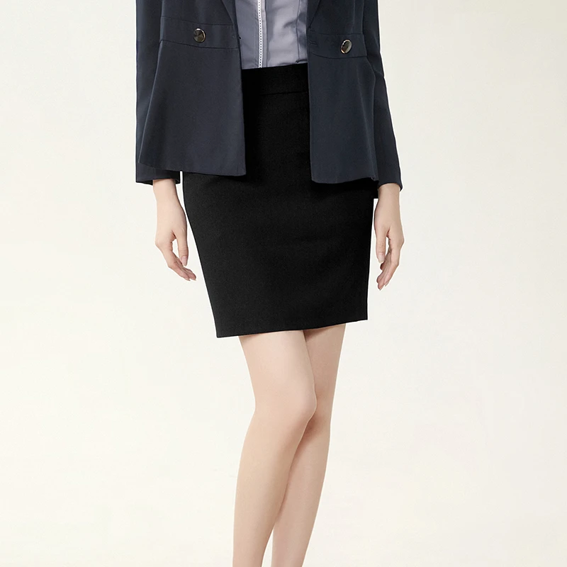 T002气质包臀中裙纯色半身裙女51AH0B0003