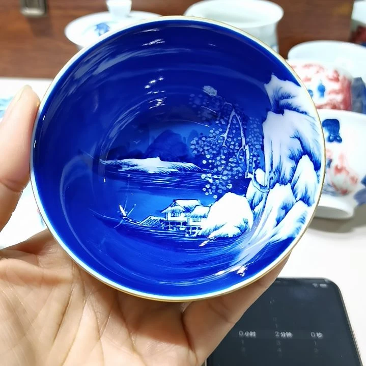 阳***孩杯张学鸿老师青花