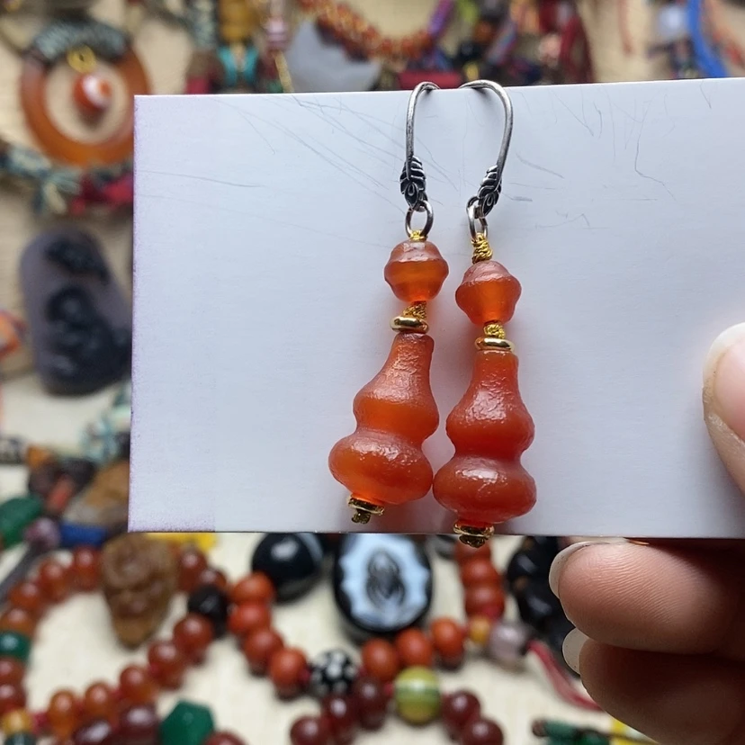 【闪购商品】玛瑙/玉髓耳坠未镶嵌