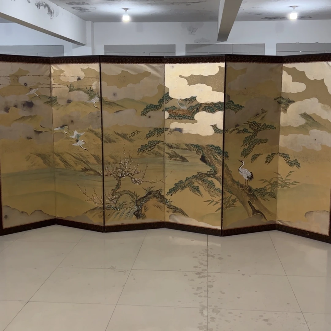 绘画屏风框画茶空间设计