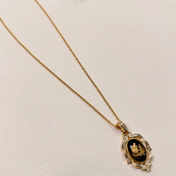 铜合金项链 【六六中古】孤品复古项链ty2222链长50