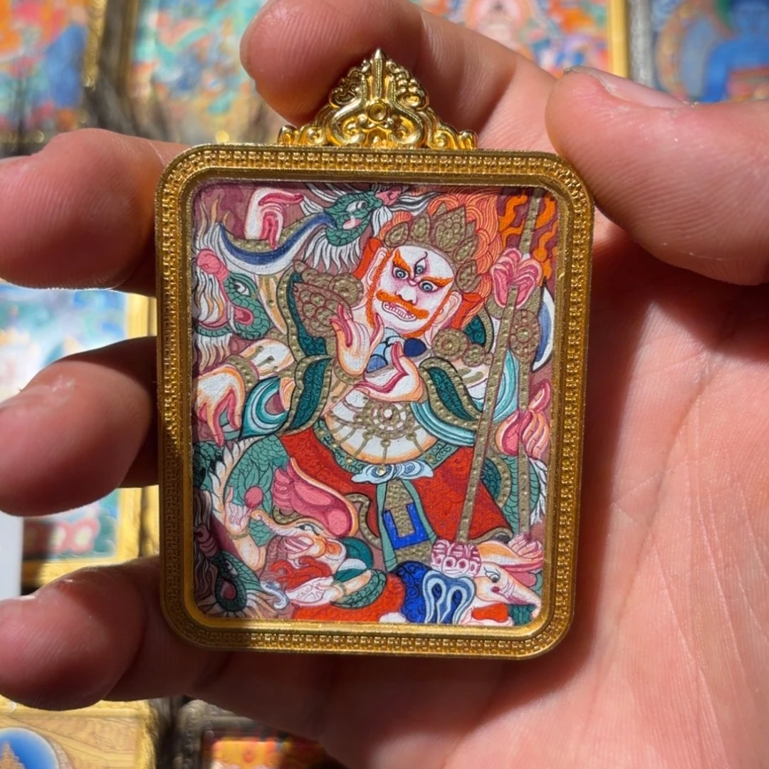 吊坠纯手绘白六臂