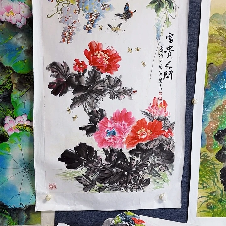国画国画花鸟画作品