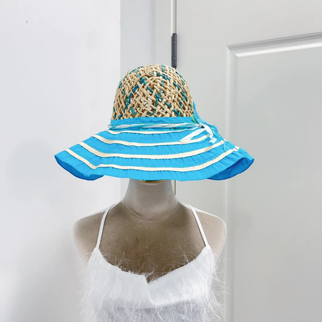 太阳帽女防晒遮阳休闲度假沙滩帽小清新草编帽