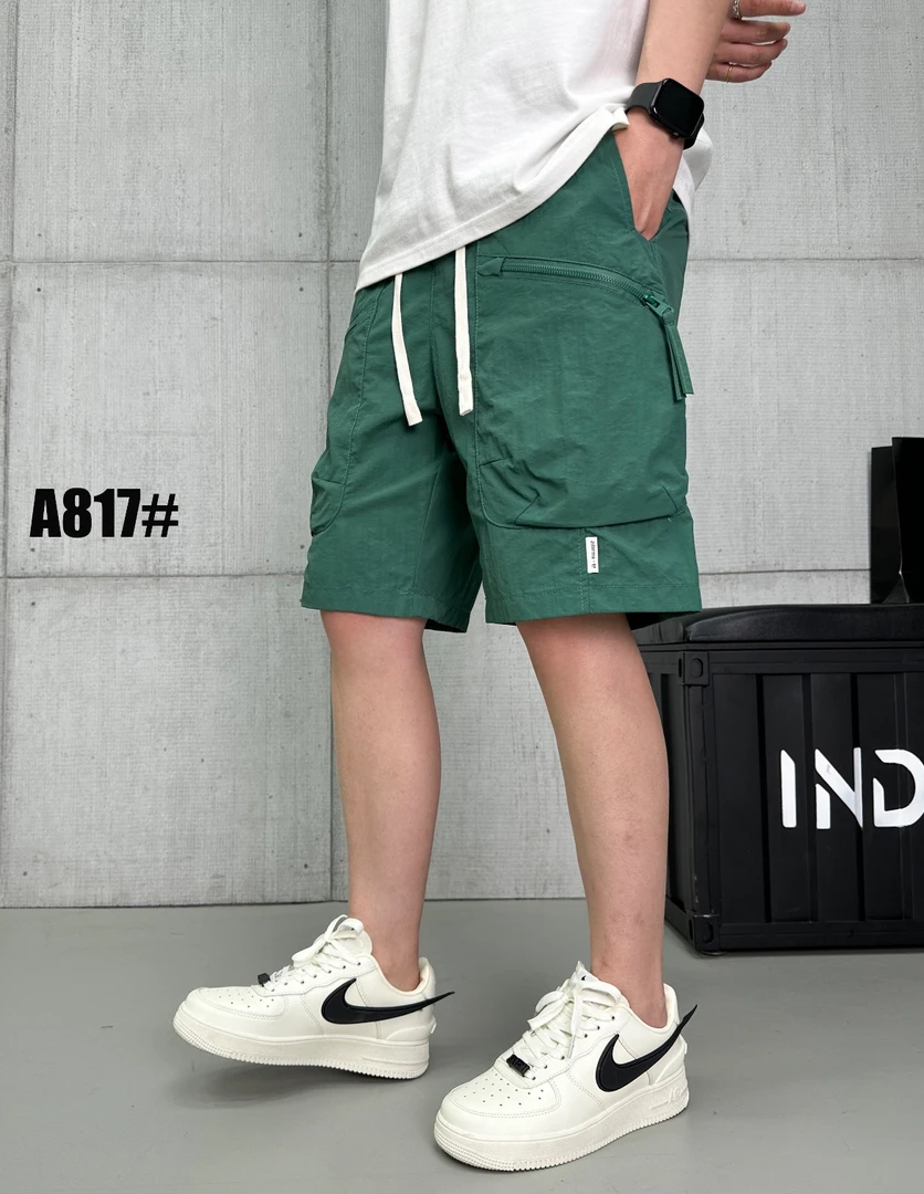 【小黑哥定制专供】男士时尚百搭宽松潮流简约速干工装裤-A817短裤