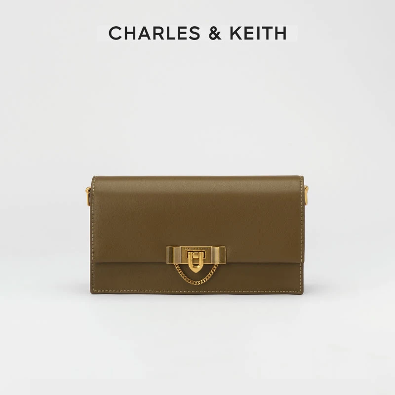 CHARLES & KEITH微笑博物馆斜挎单肩手机包小方包女【原】10701189