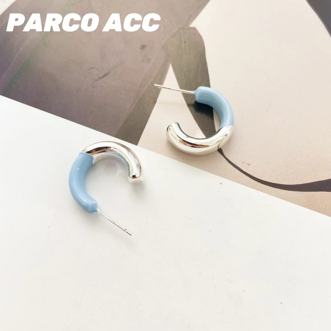 铜合金珐琅耳饰 TG117 CHROMA 奶油天空耳钉