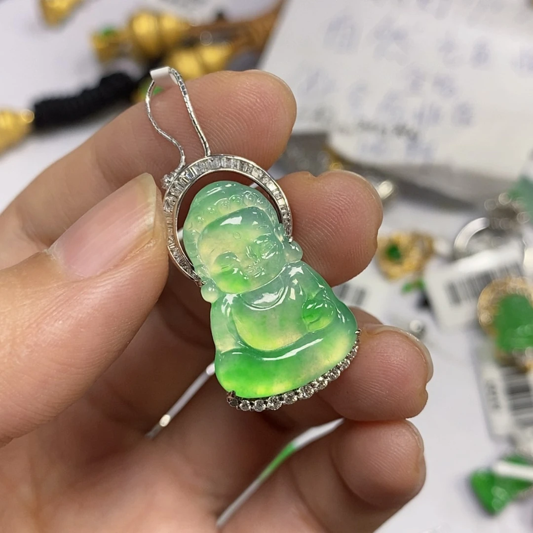 【闪购商品】18K金镶嵌戒指翡翠苏*吊坠