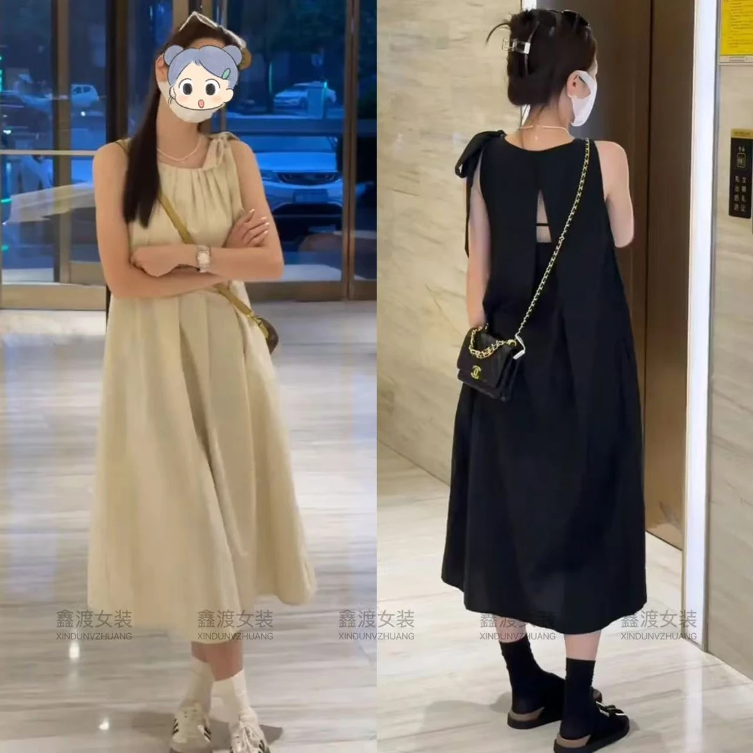 2025夏季新款时尚显瘦气质女士网红洋气连衣裙百搭款D5860