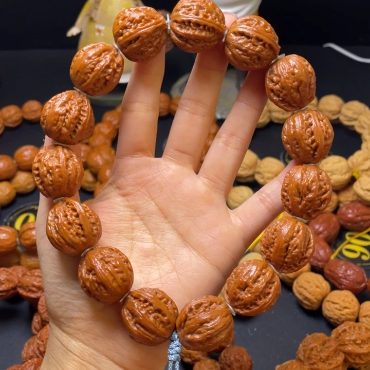 文玩核桃手串粗筋八棱