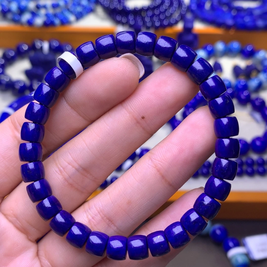 青金石未镶嵌手串7mm