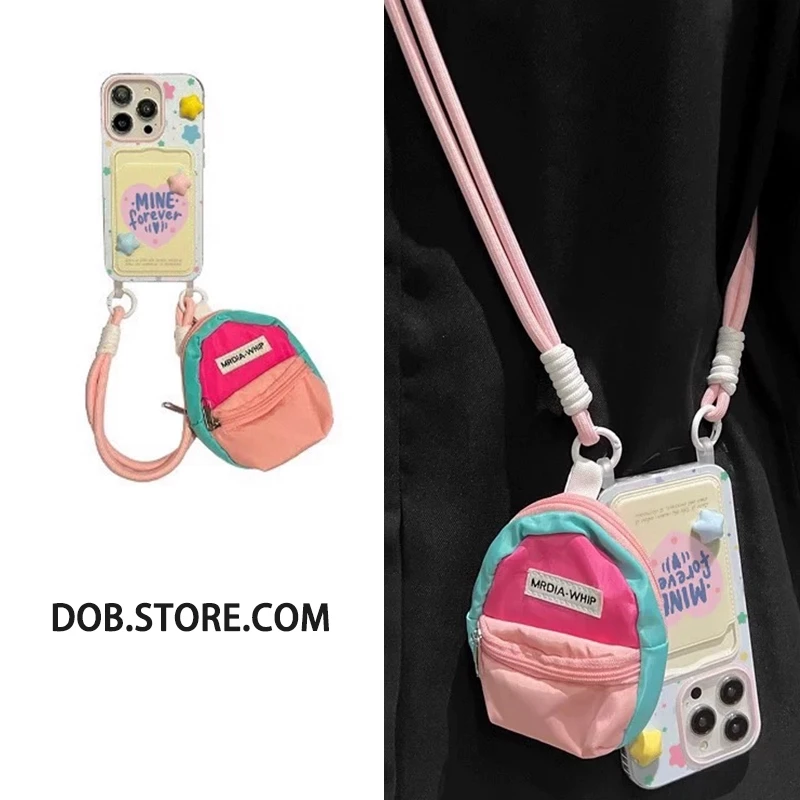 爱心立体星星零钱卡包17适用苹果16promax手机壳华为荣耀vivo壳