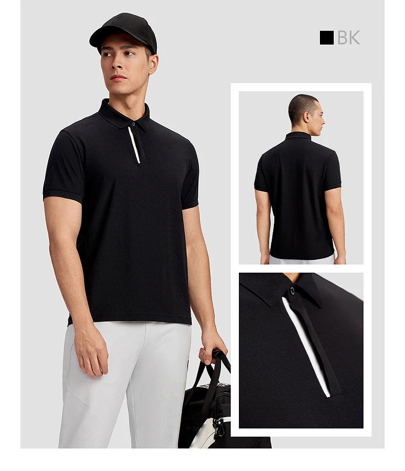 高端定制！不许错过！夏季男士运动休闲纯色透气百搭POLO衫2407