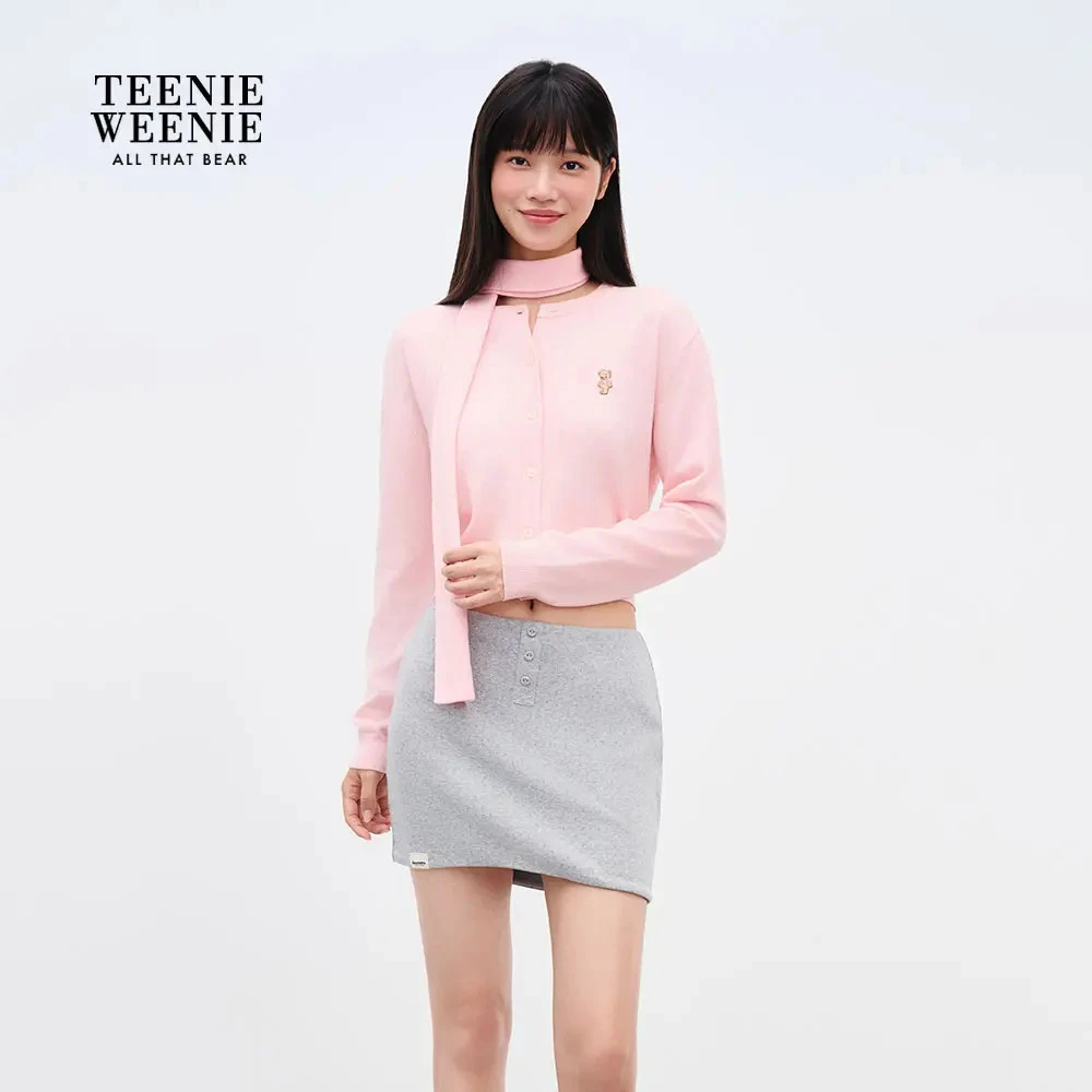 EENIEWEENIE bearnova25秋新款休闲活力气质围脖开衫YTCK254904K