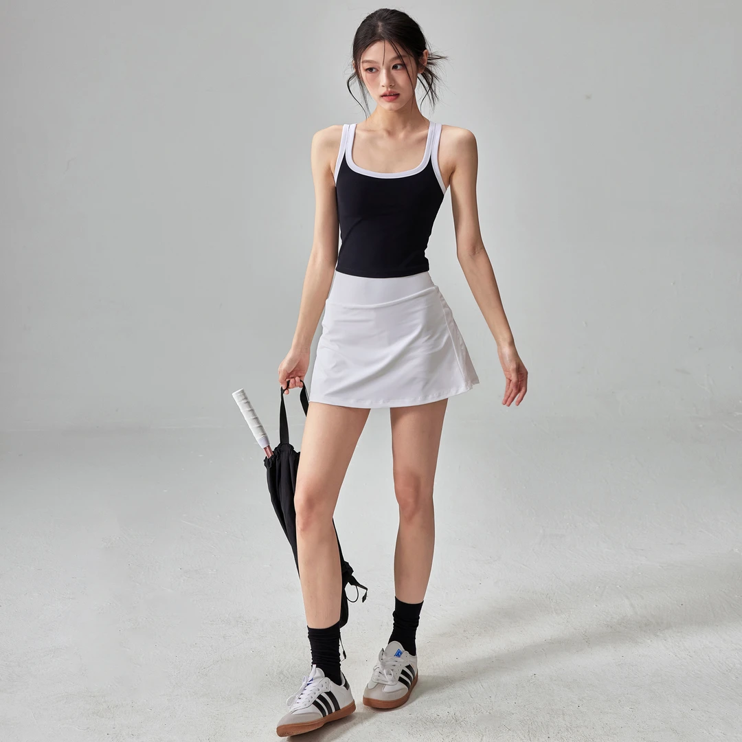 岚纹网球裙女防走光运动短裙速干透气跑步健身训练瑜伽半身裙夏款