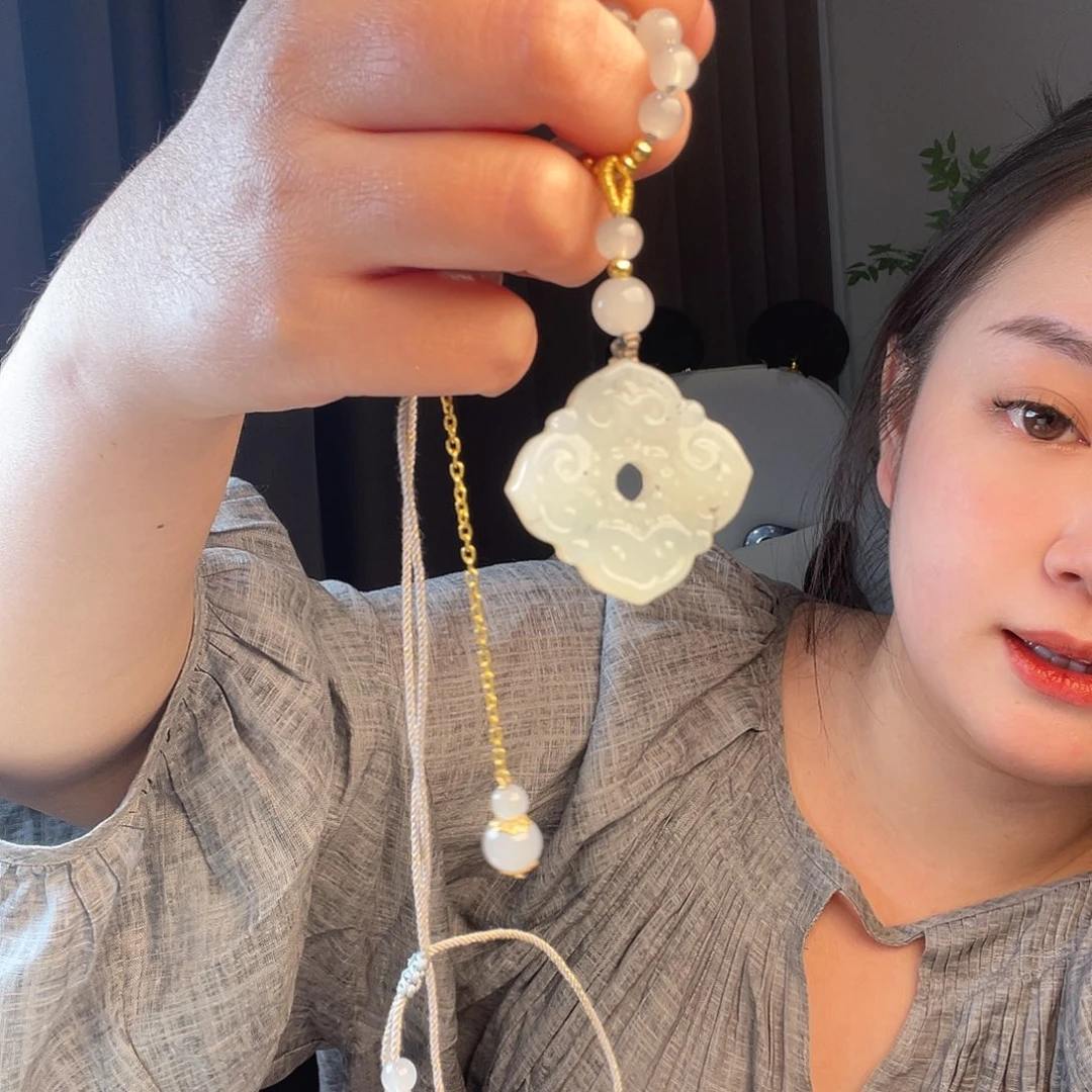 合金蛇纹石玉荷花晶****a