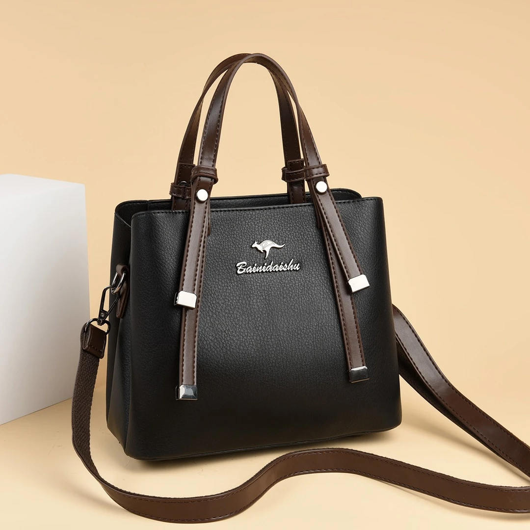 托特包耐磨拉链通勤风包盖斜挎包大气斜跨韩版