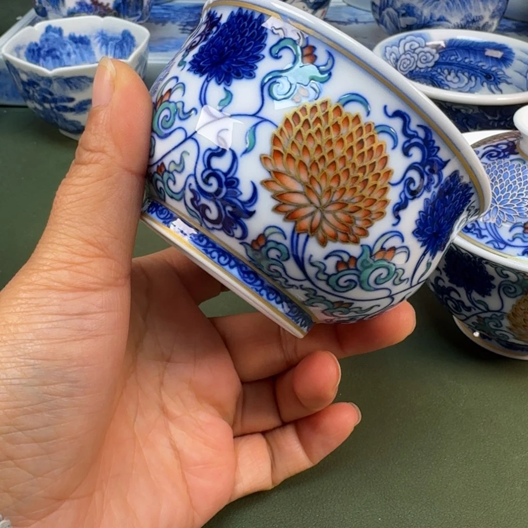 陶景德镇纯手绘茶具圆圆264